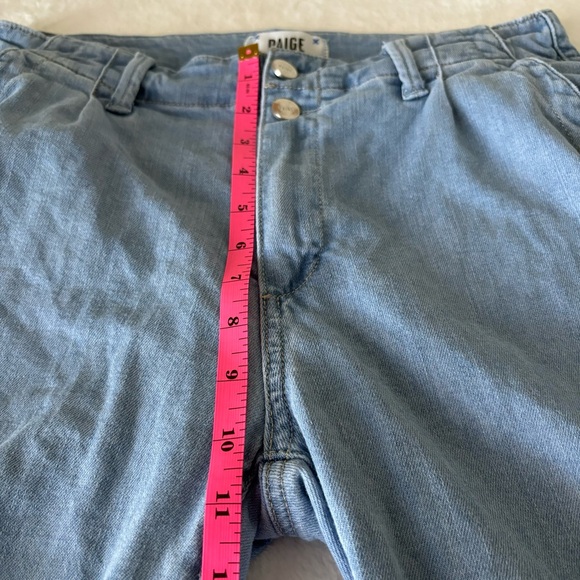 Paige Pleated Mayslie Double Button Jogger Jeans, size 27 - Picture 13 of 16